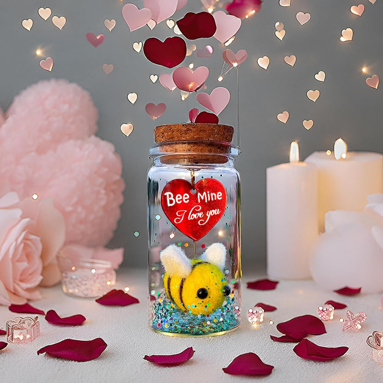Cute Bee Love Message in a Bottle Gift for Couples 1
