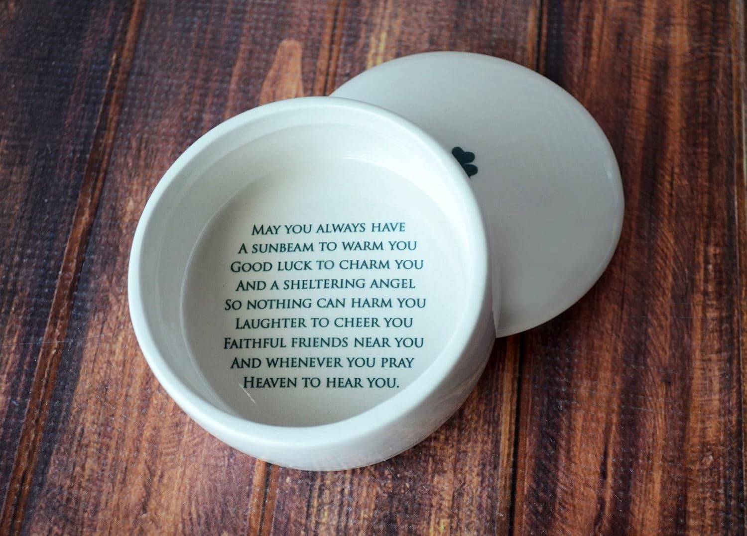 Personalized Round Keepsake Box with Irish Blessing