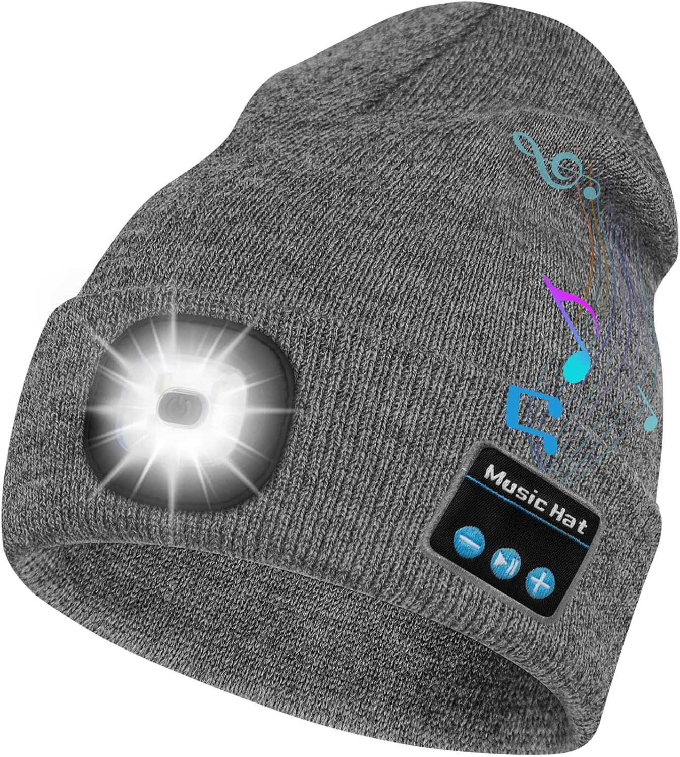 Bosttor Bluetooth Beanie with Headlight and Speakers