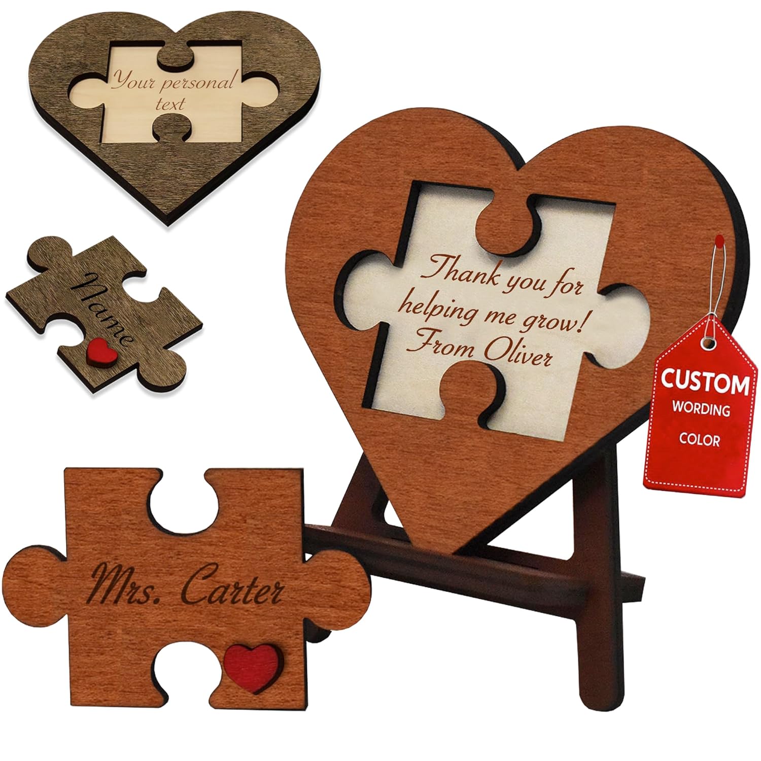 Personalized Thanks for Helping Me Grow Wooden Sign