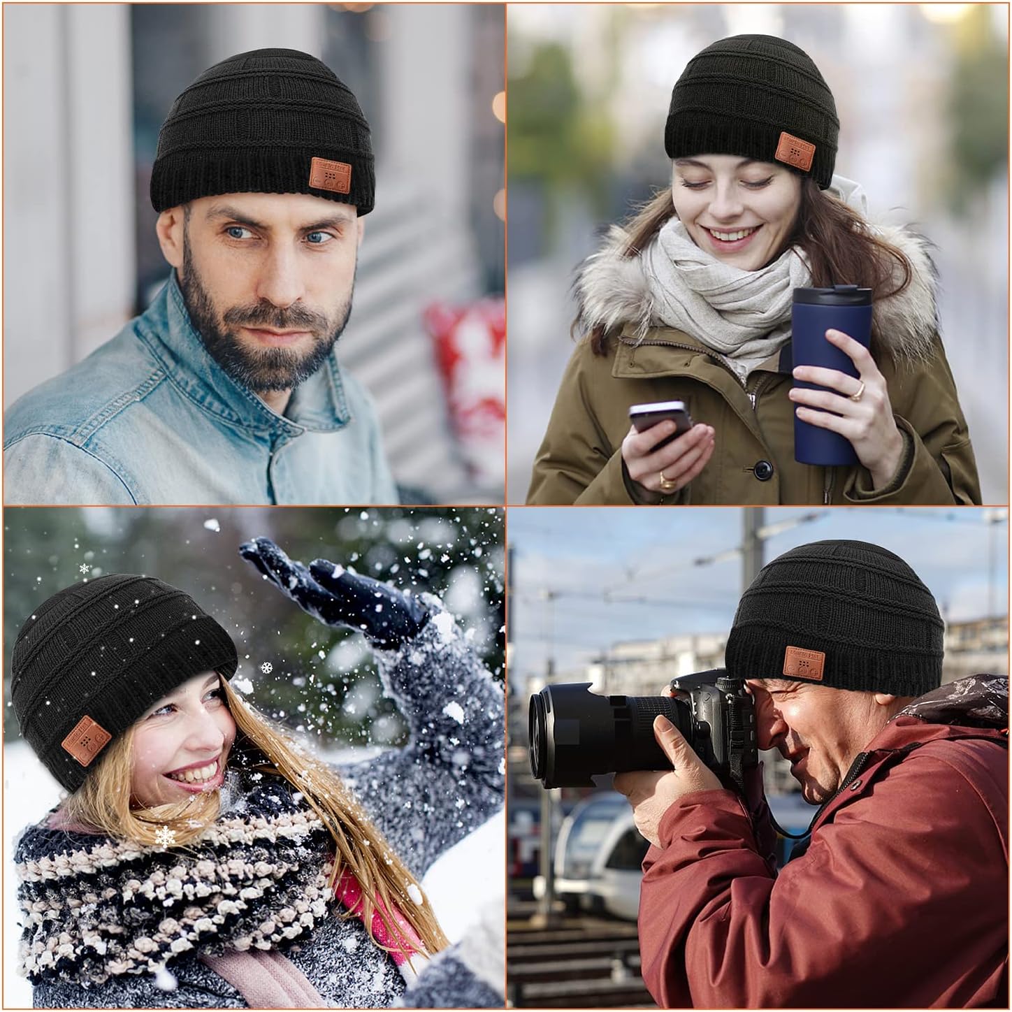 Wireless Beanie with 52 Headphone for Men Women