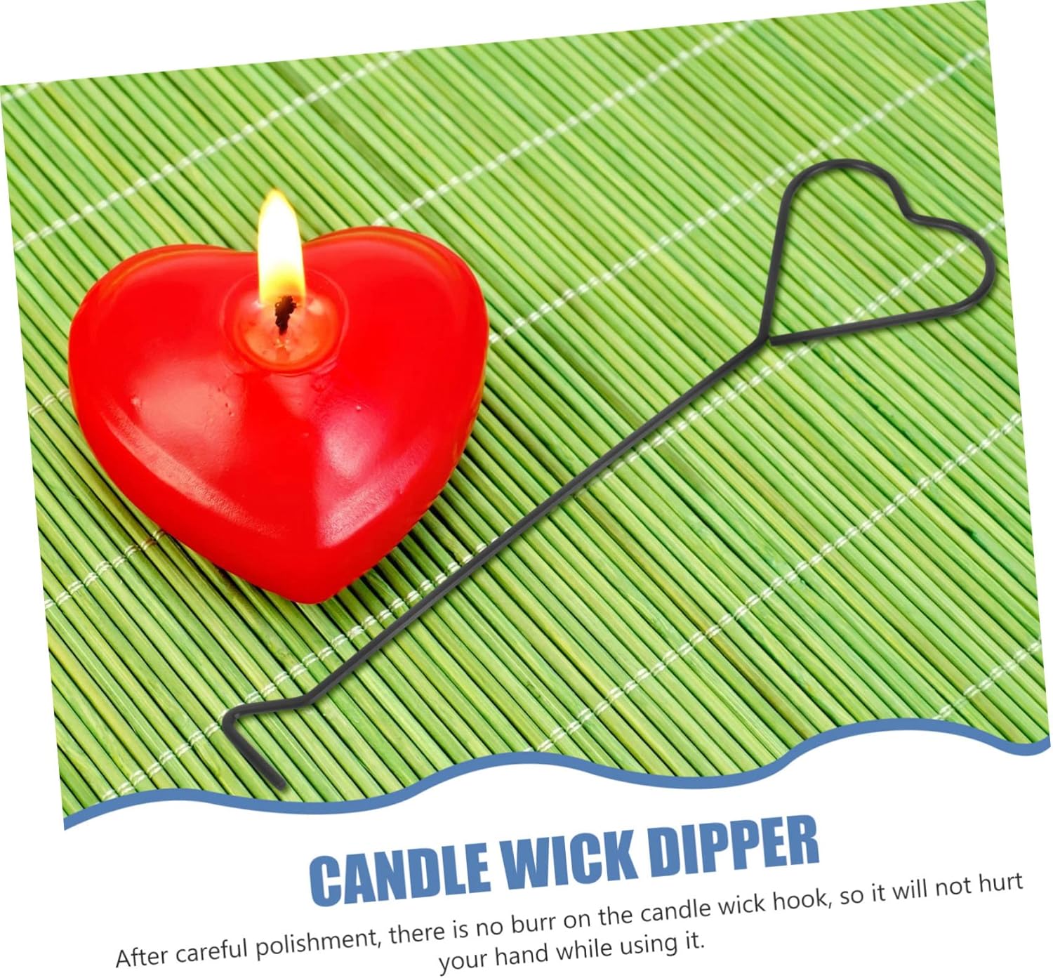 Luxshiny 4pc Heart Shape Candle Wick Hooks