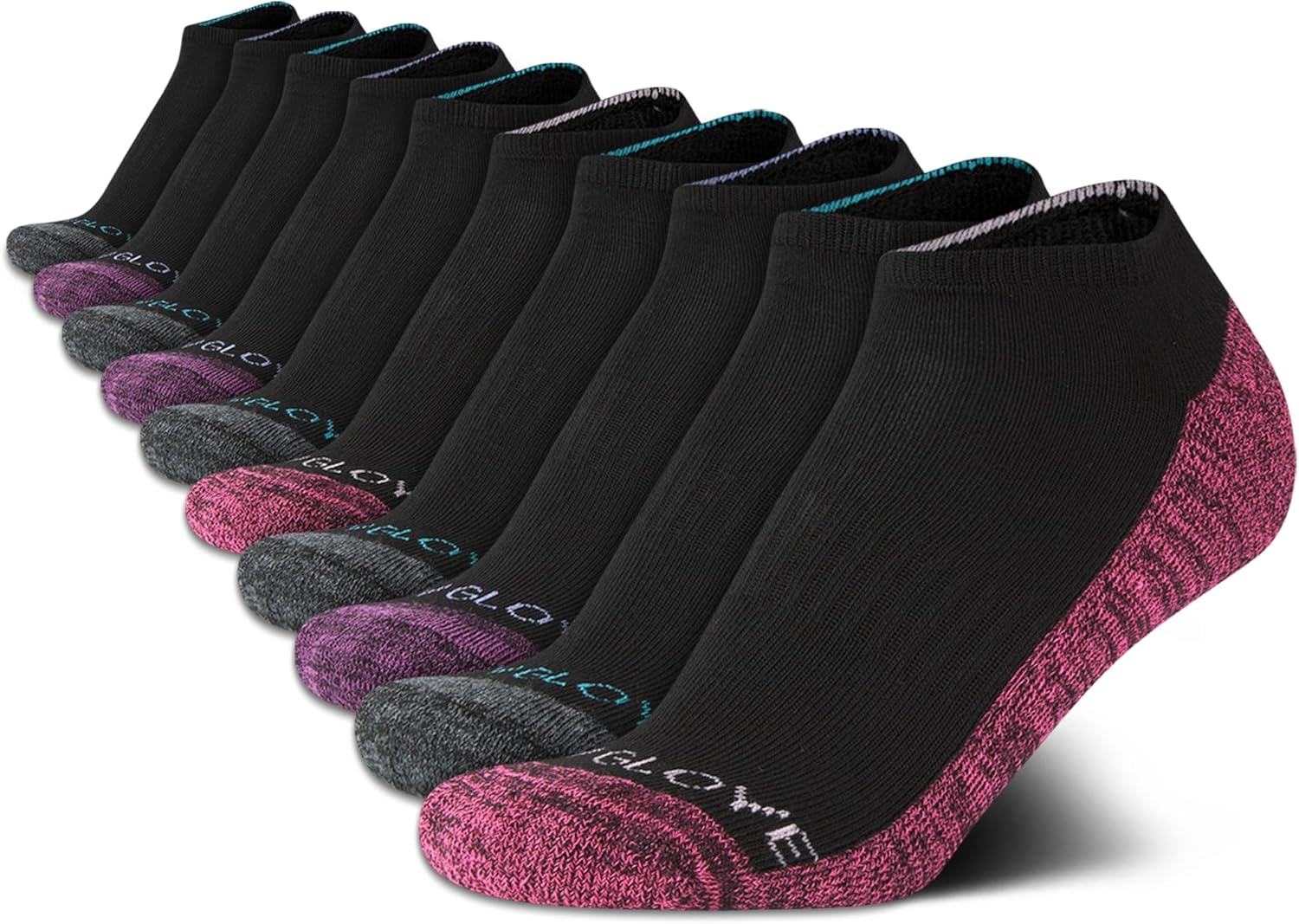 Body Glove Girls 10 Pack No Show Ankle Socks