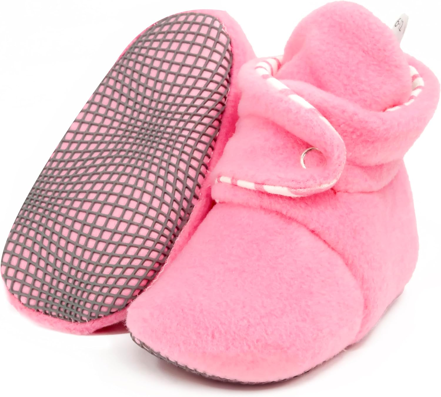 Ella Bonna Fleece Baby Booties with 3-Level Snaps