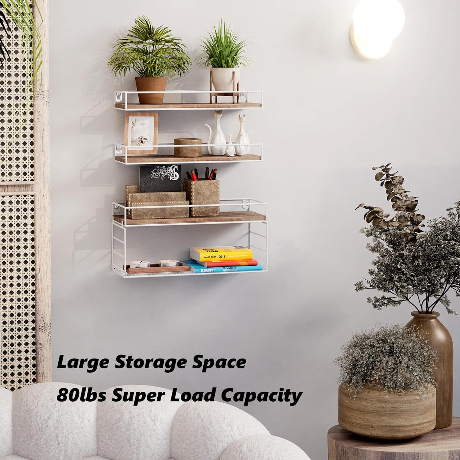 Wall Mounted Bathroom Shelves Over Toilet Set of 3