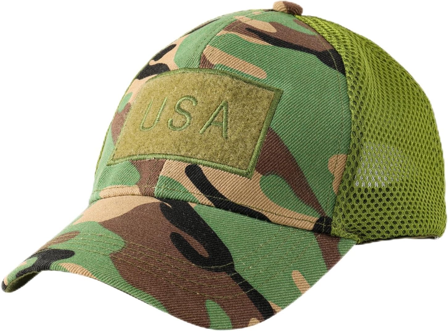 Lightbird Tactical Hat with OCP Military Patches and US Flag