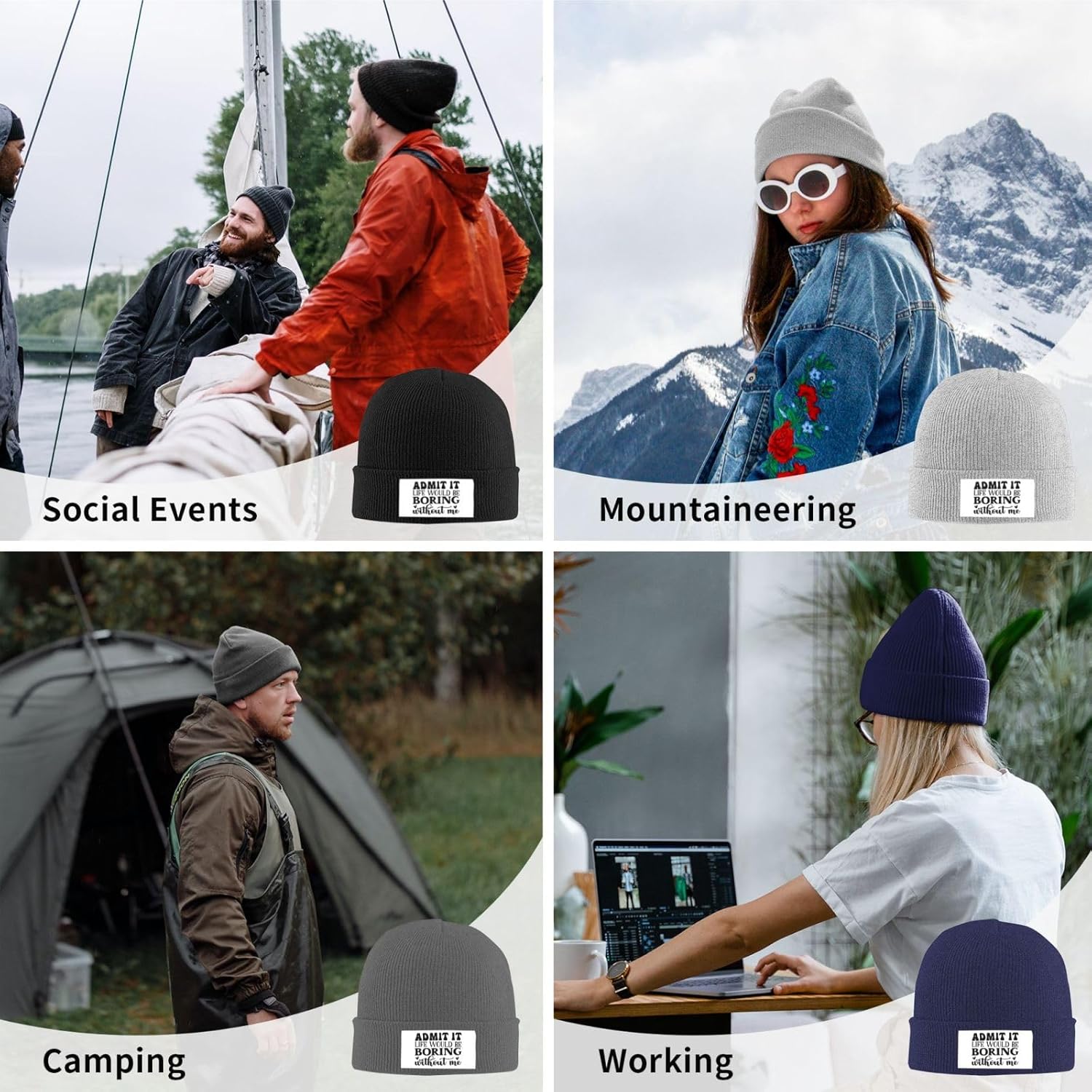 Admit It Life Would Be Boring Without Me Winter Knitted Hat