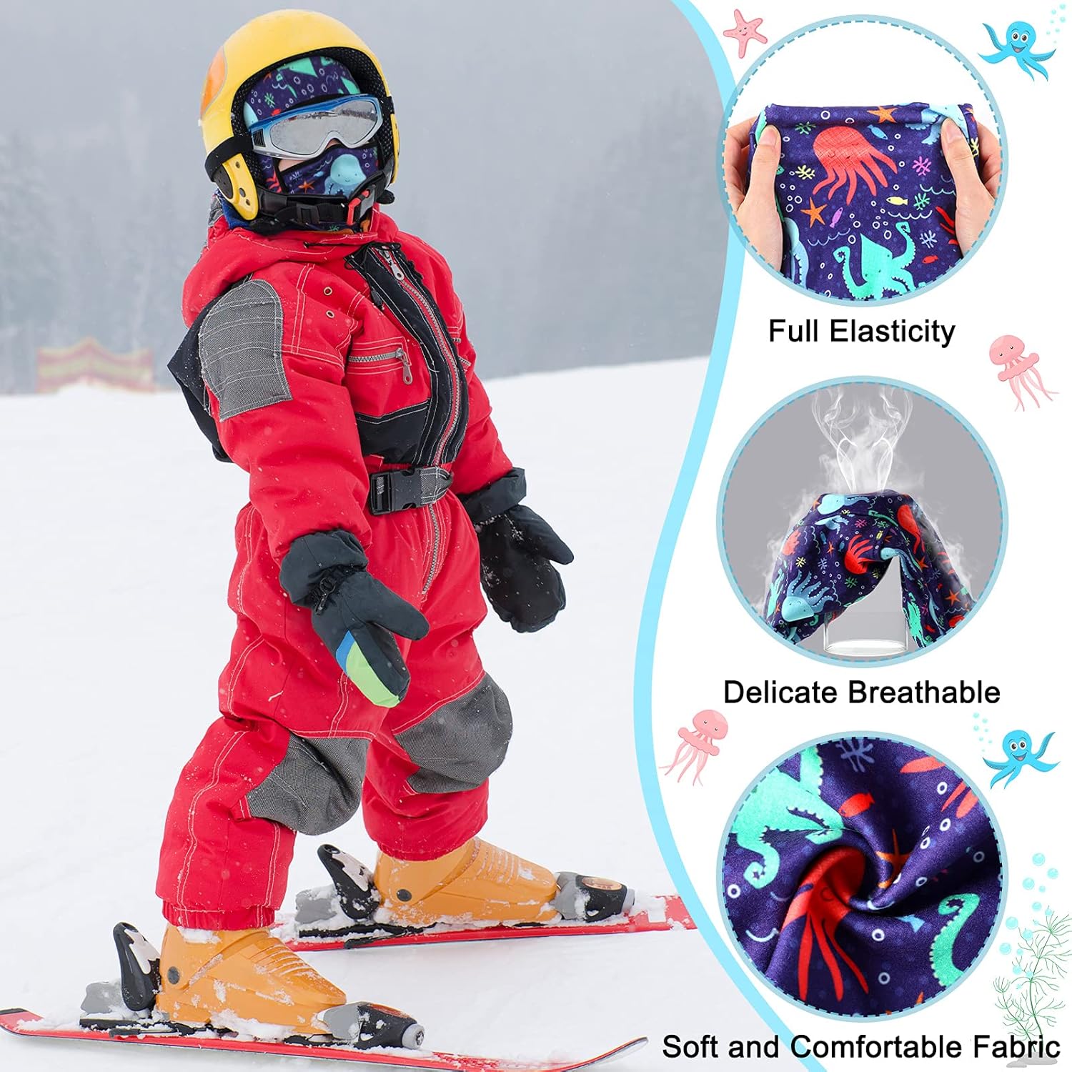 3 Pieces Kids Balaclava Ski Face Warmer