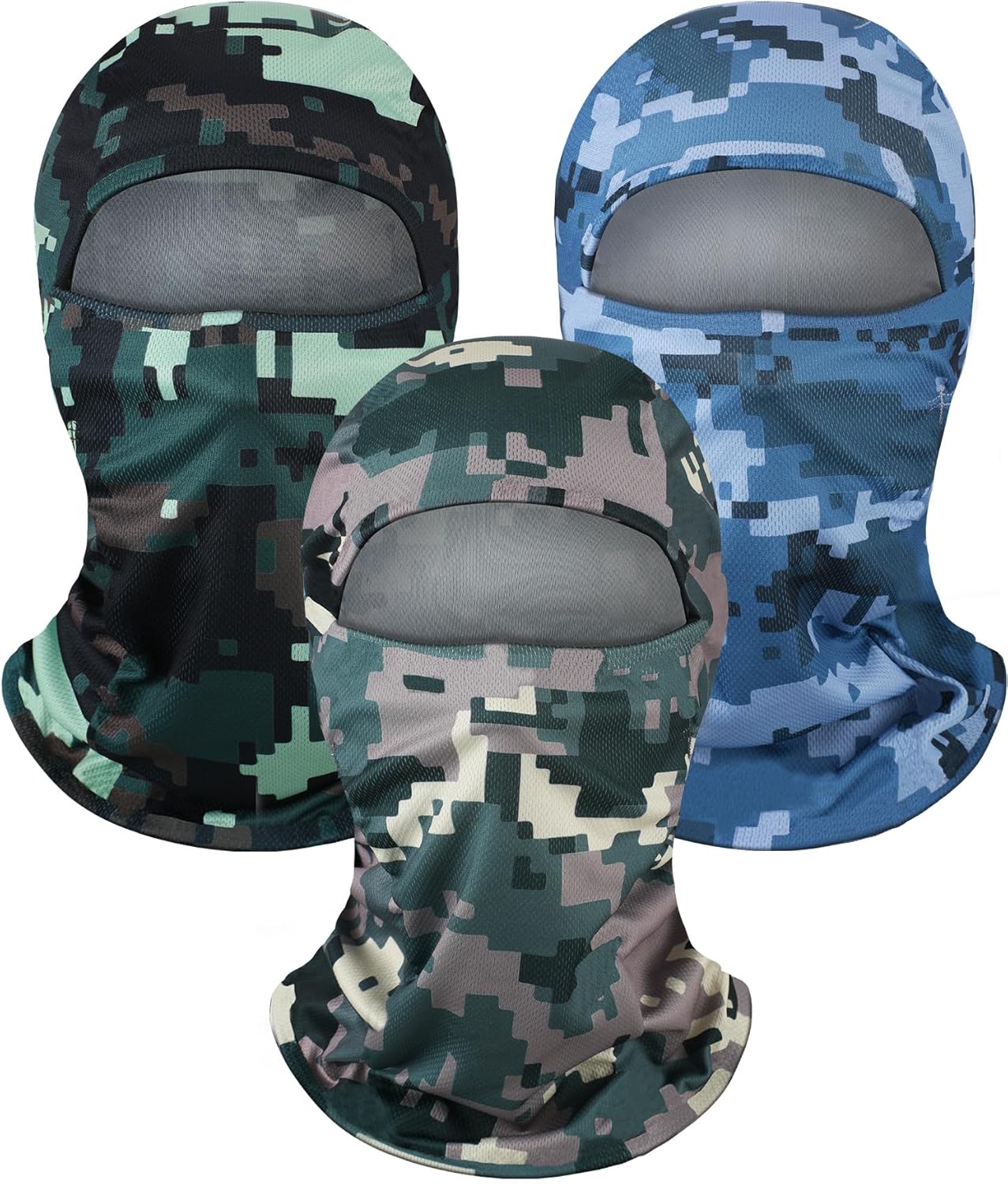 Blulu 3-Pack Camo Balaclava Face Mask for Outdoor