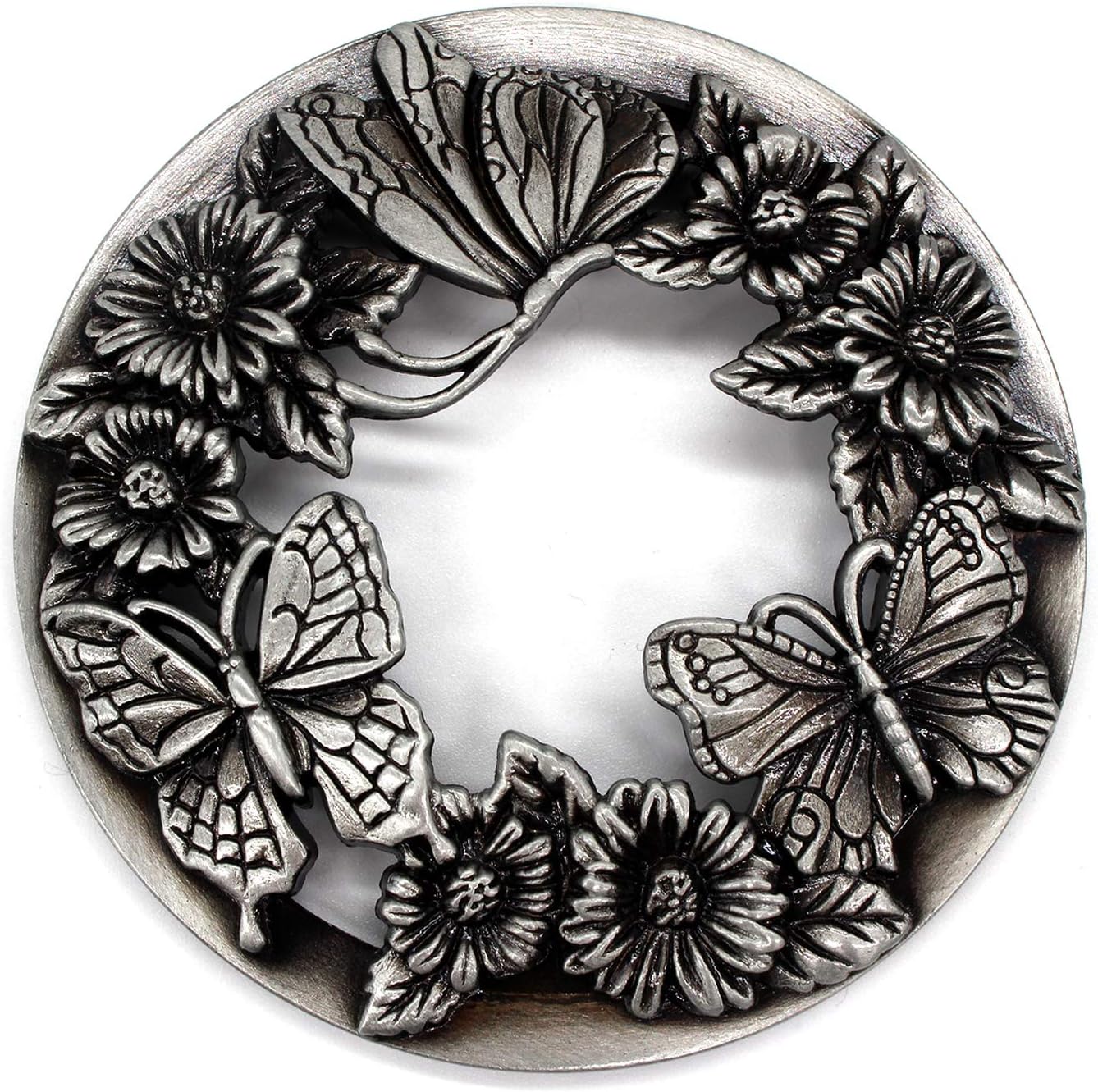 Hion Jar Candle Toppers Butterfly Silver