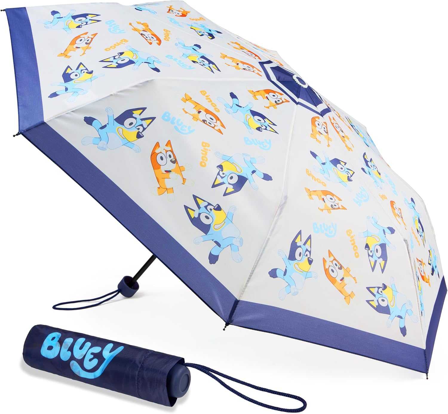 Bluey Kids Folding Umbrella - Telescopic and Lightweight
