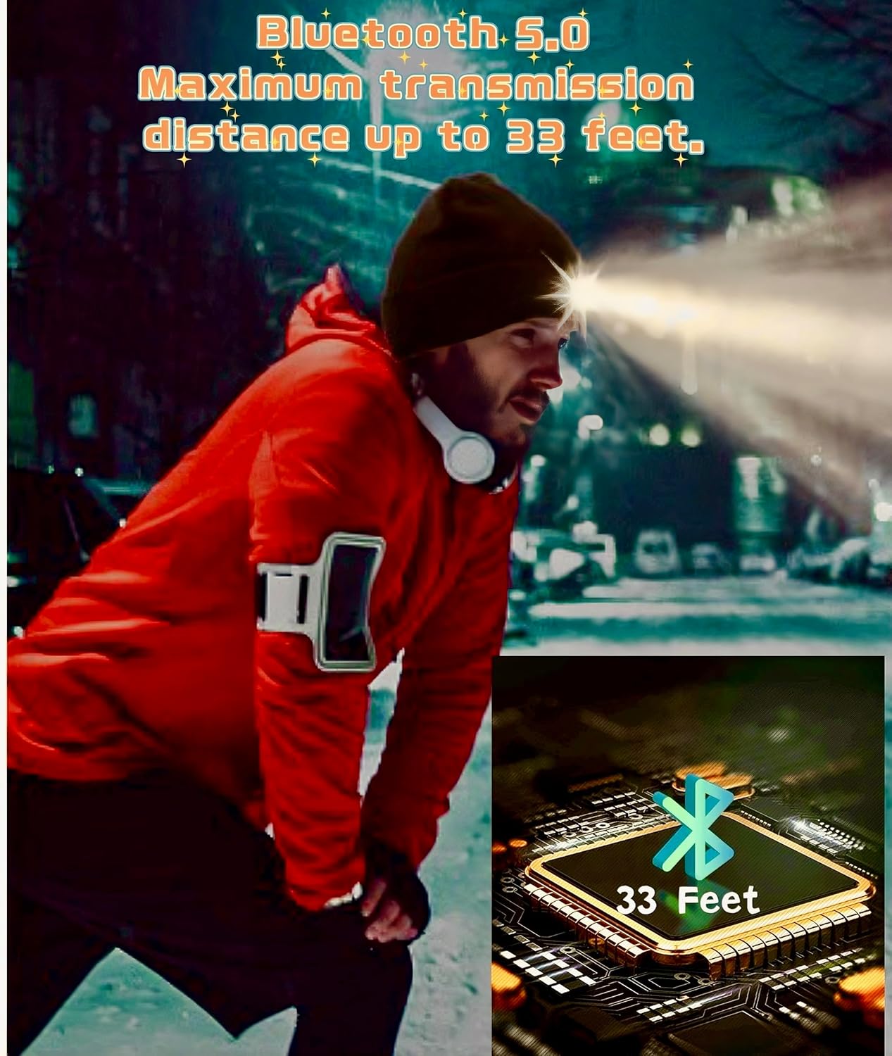 Bosttor Bluetooth Beanie with Light and Music