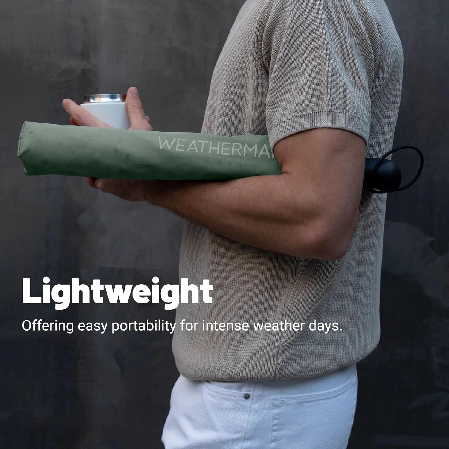 Weatherman Premium Collapsible Travel Umbrella - Windproof and Durable