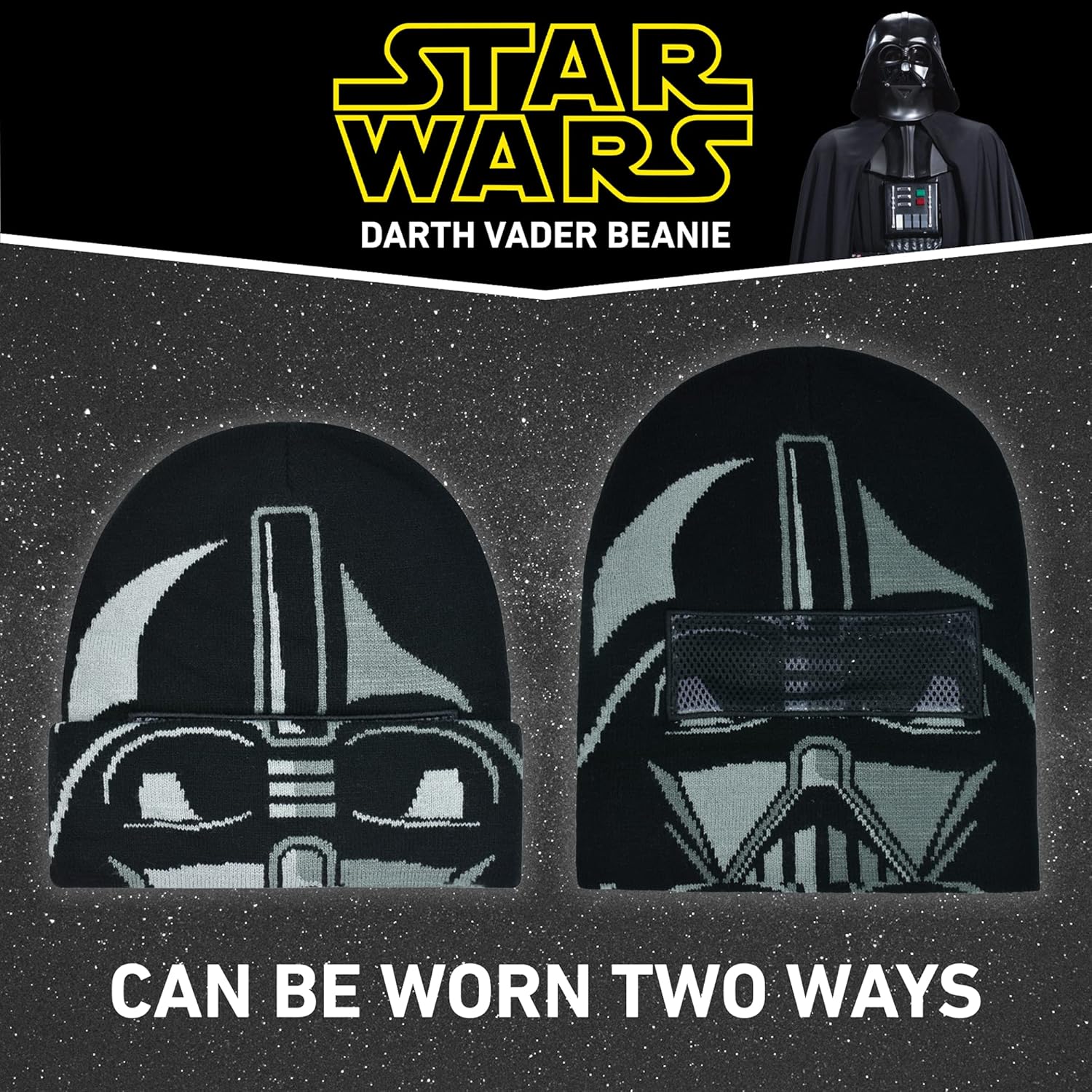 Concept One Star Wars Darth Vader Cuff Beanie Hat