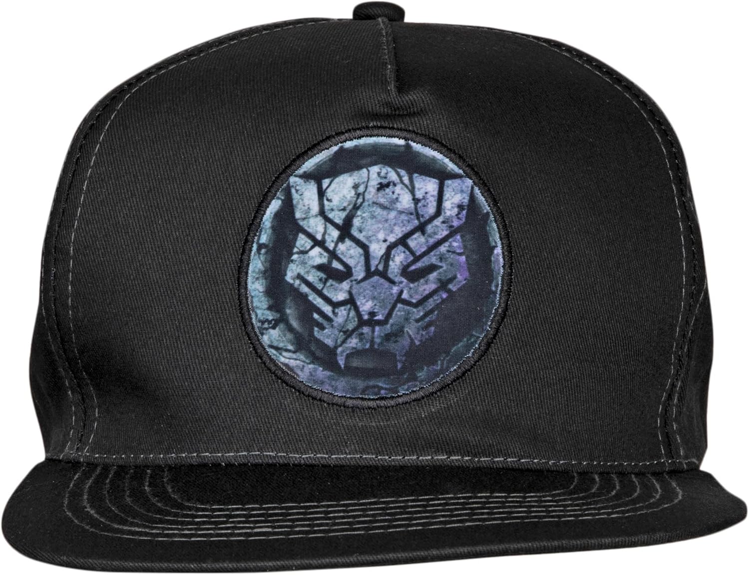 Berkshire Fashions Marvel Black Panther Cracked Stone Logo Adjustable Snapback Hat