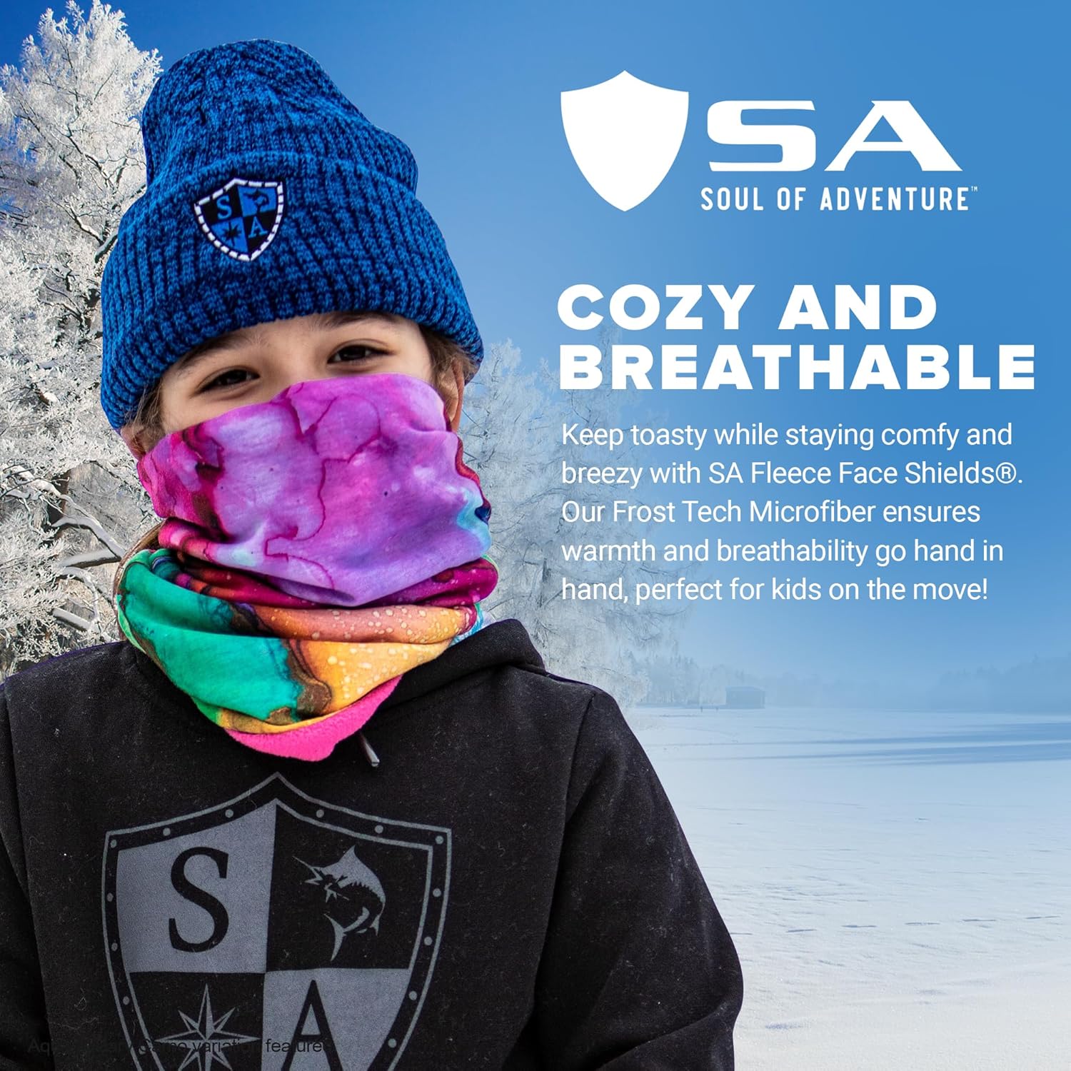 S A Frost Tech Fleece Face Shield for Kids