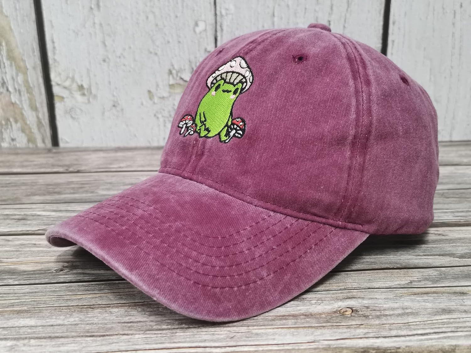 Frog with Mushroom Baseball Cap for Men Women 1