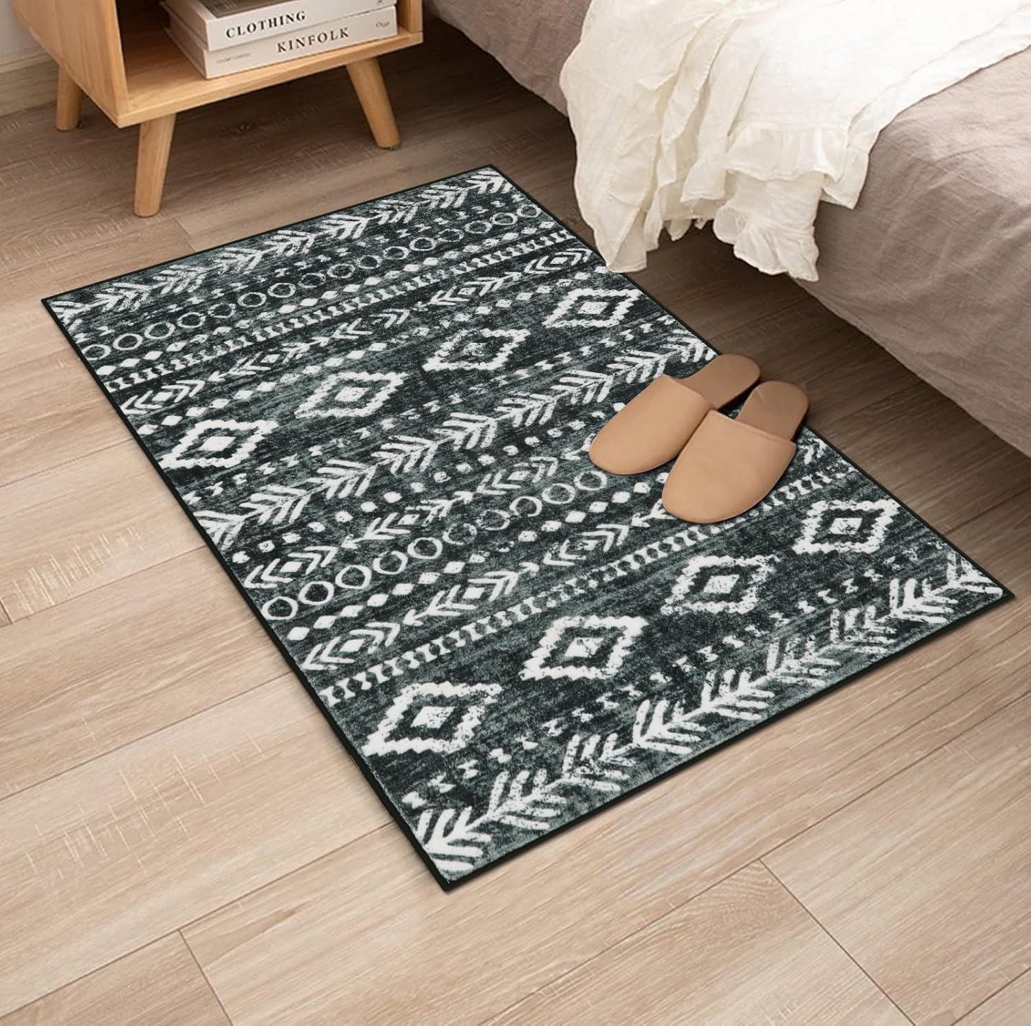 Lahome Boho Entryway Rug Non Slip Washable
