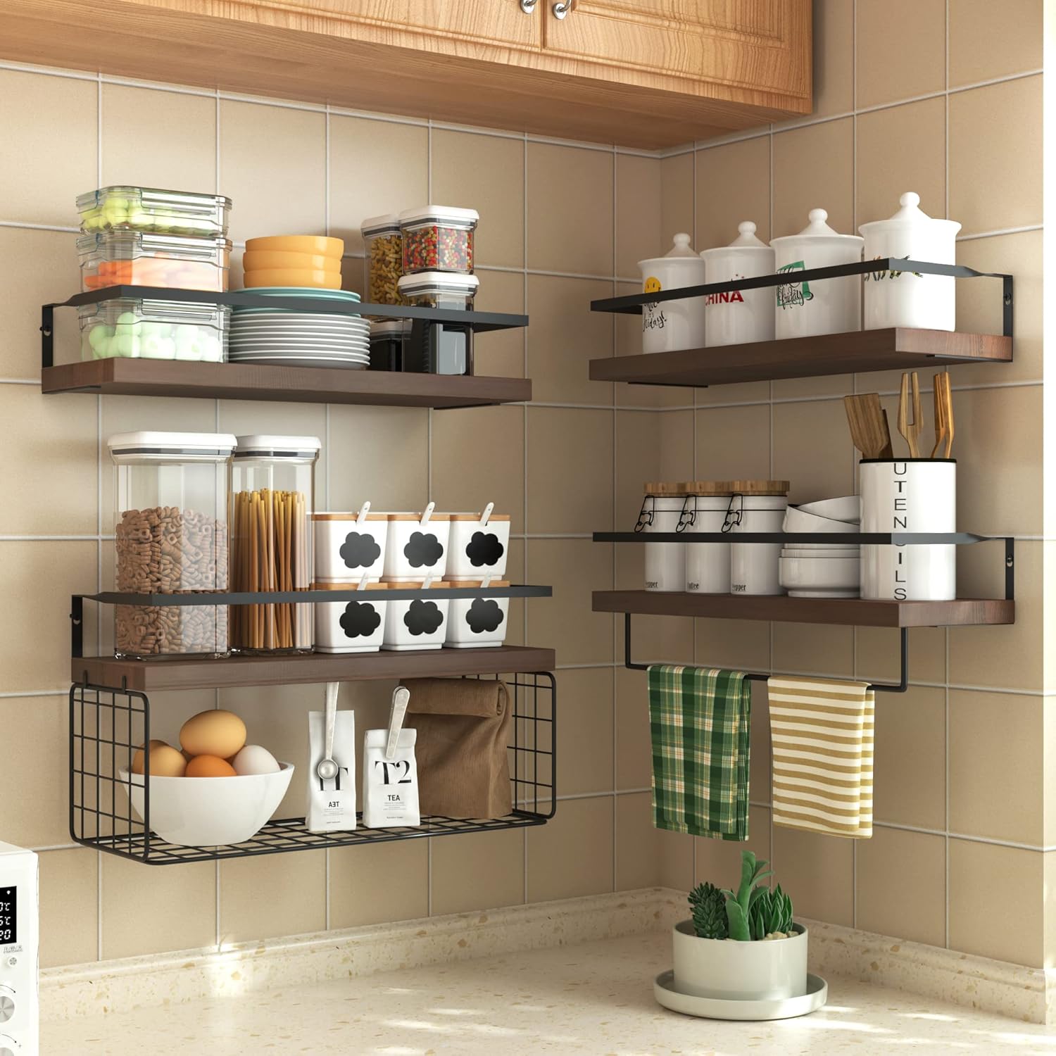 LUDORU 41 Tier Floating Shelves Wall Mounted