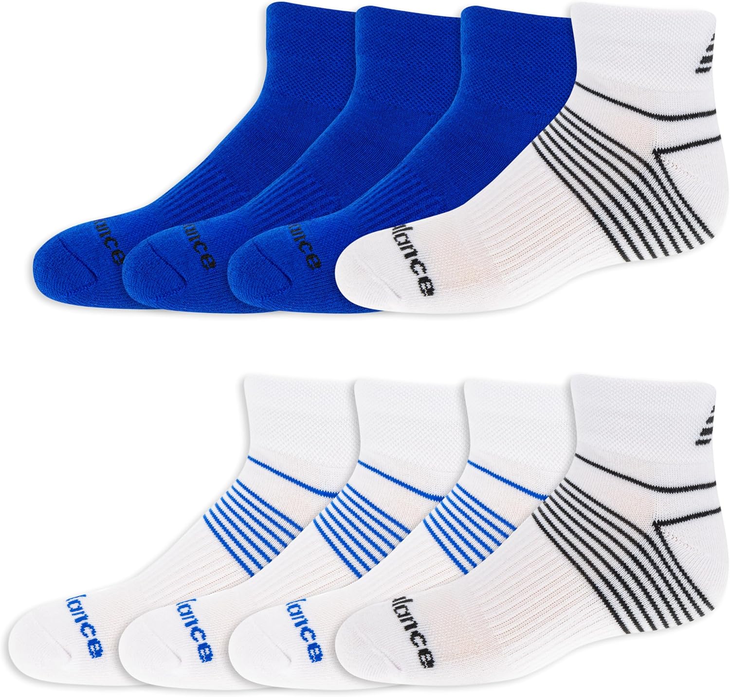 New Balance Kids Performance Cushioned Low Cut Socks 8 Pairs