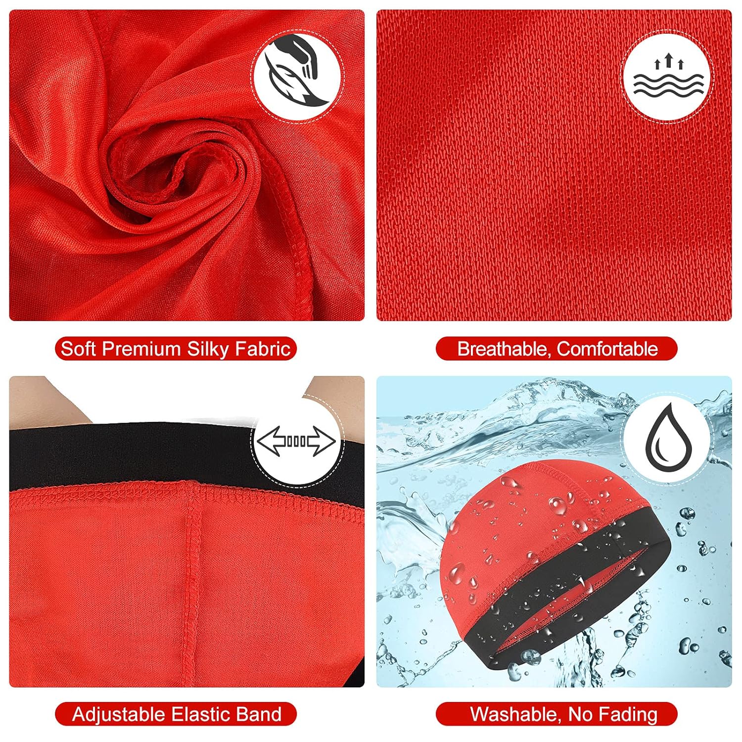 2PCS Silky Wave Cap for Men - Breathable Durable