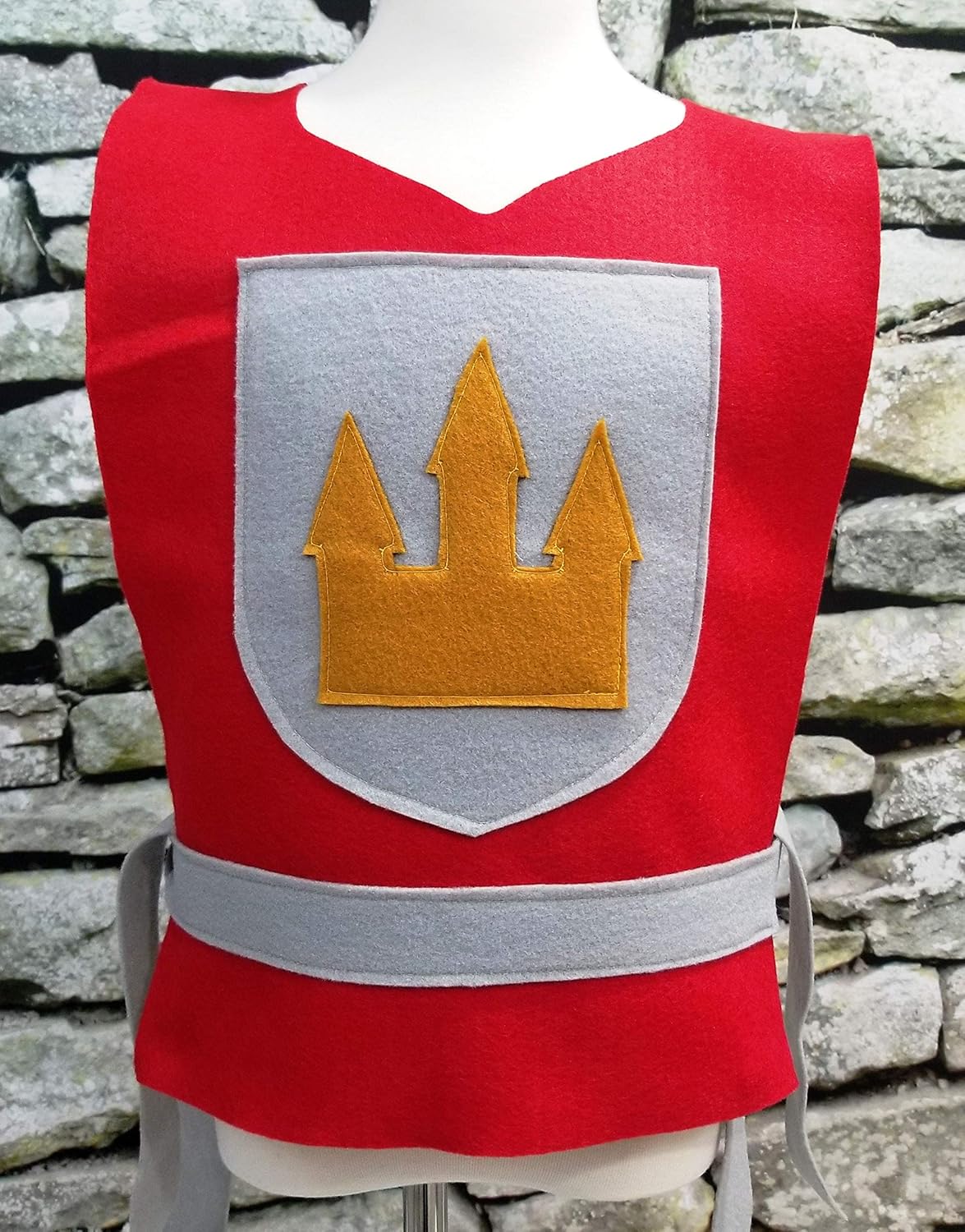 Medieval Knight Red Costume Tunic for Kids and Babies