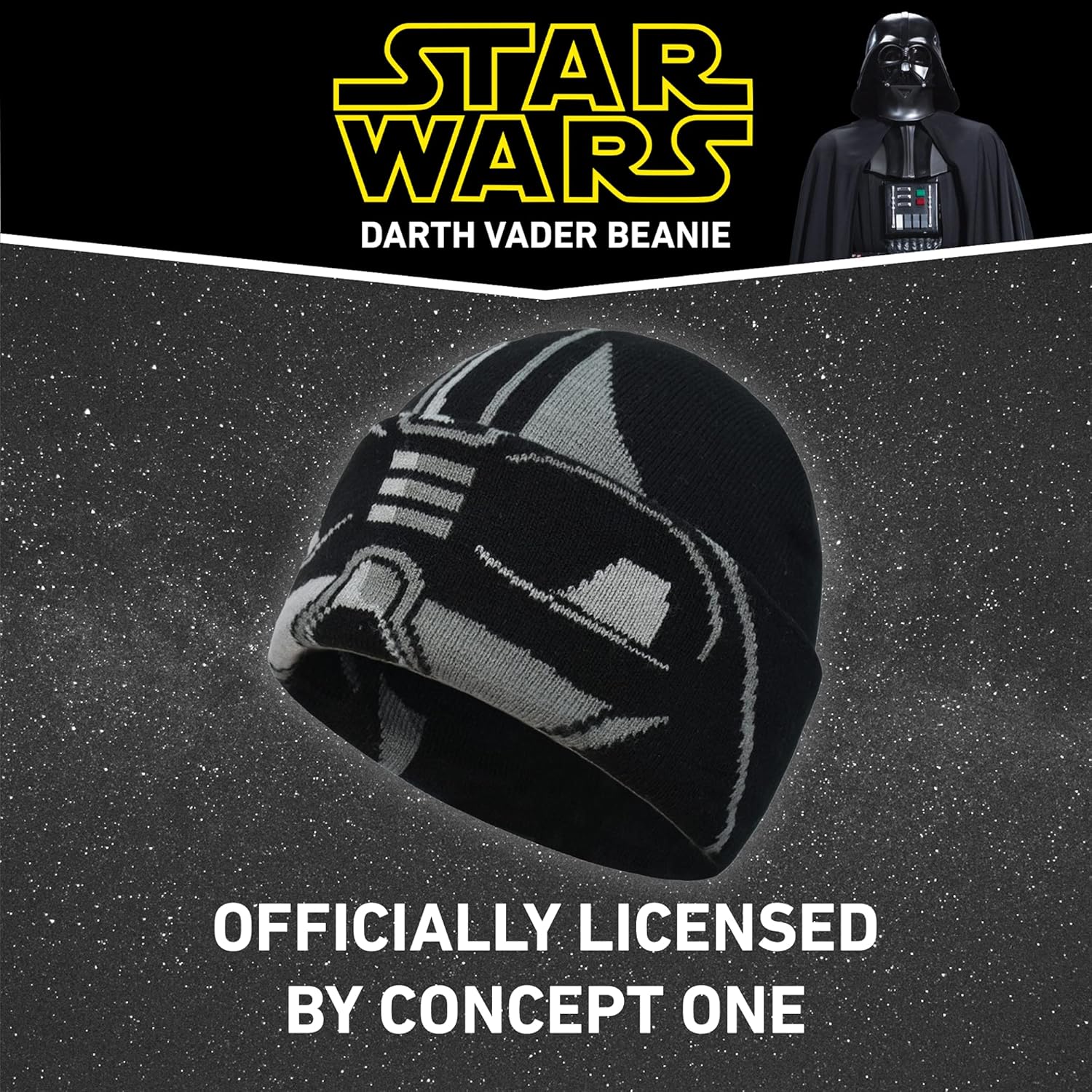 Concept One Star Wars Darth Vader Cuff Beanie Hat