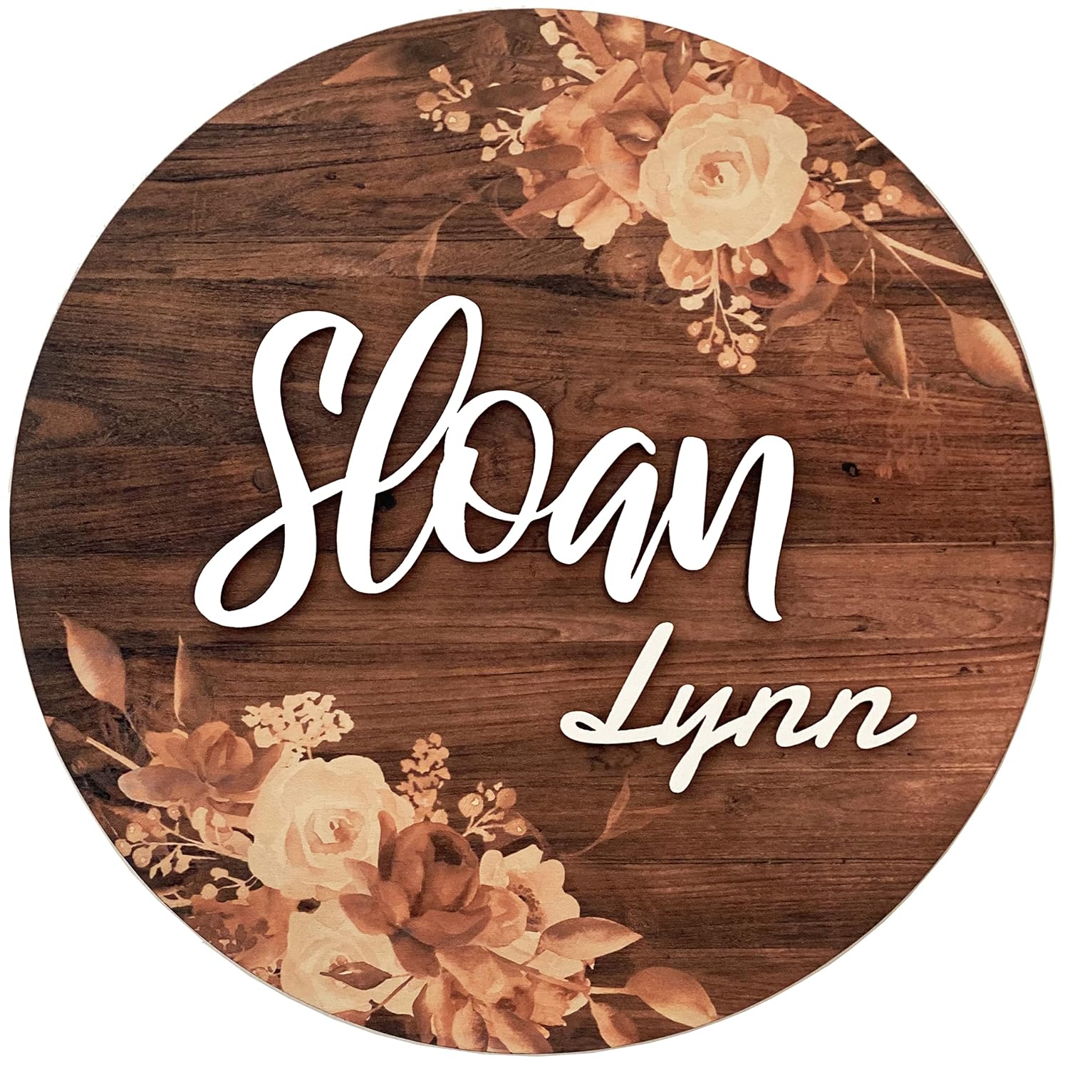 BEGENUINESTORE Personalized Custom Wood Name Sign for Baby Girl