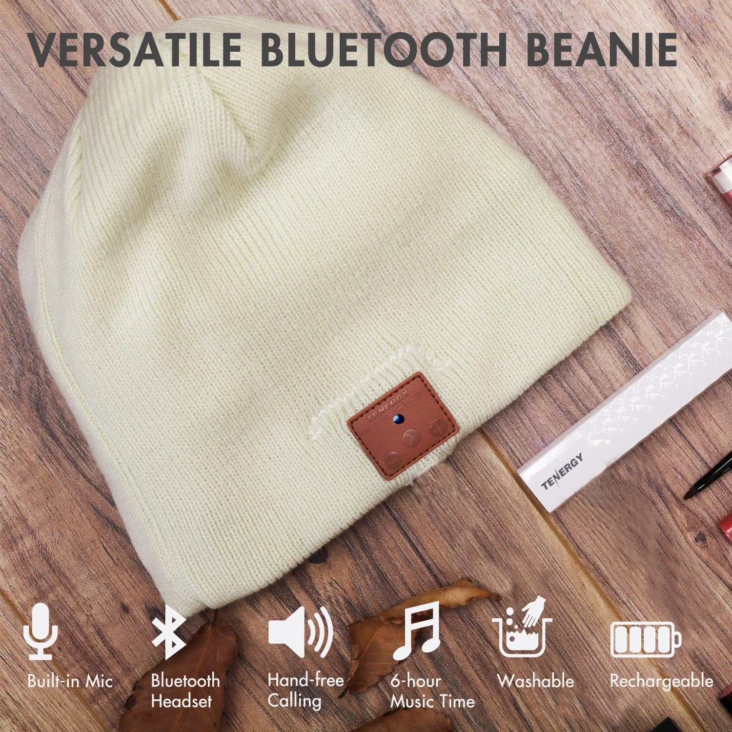 Tenergy Bluetooth Beanie with Speakers and Mic