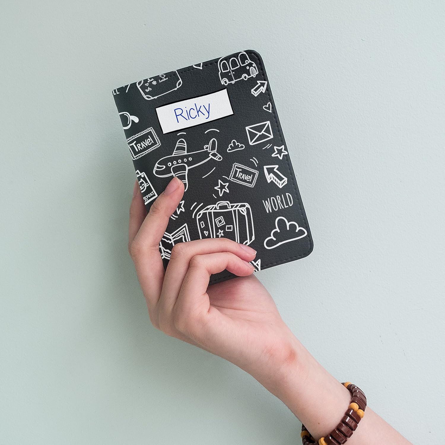 Kids Personalized Leather Passport Holder - Travel Gift