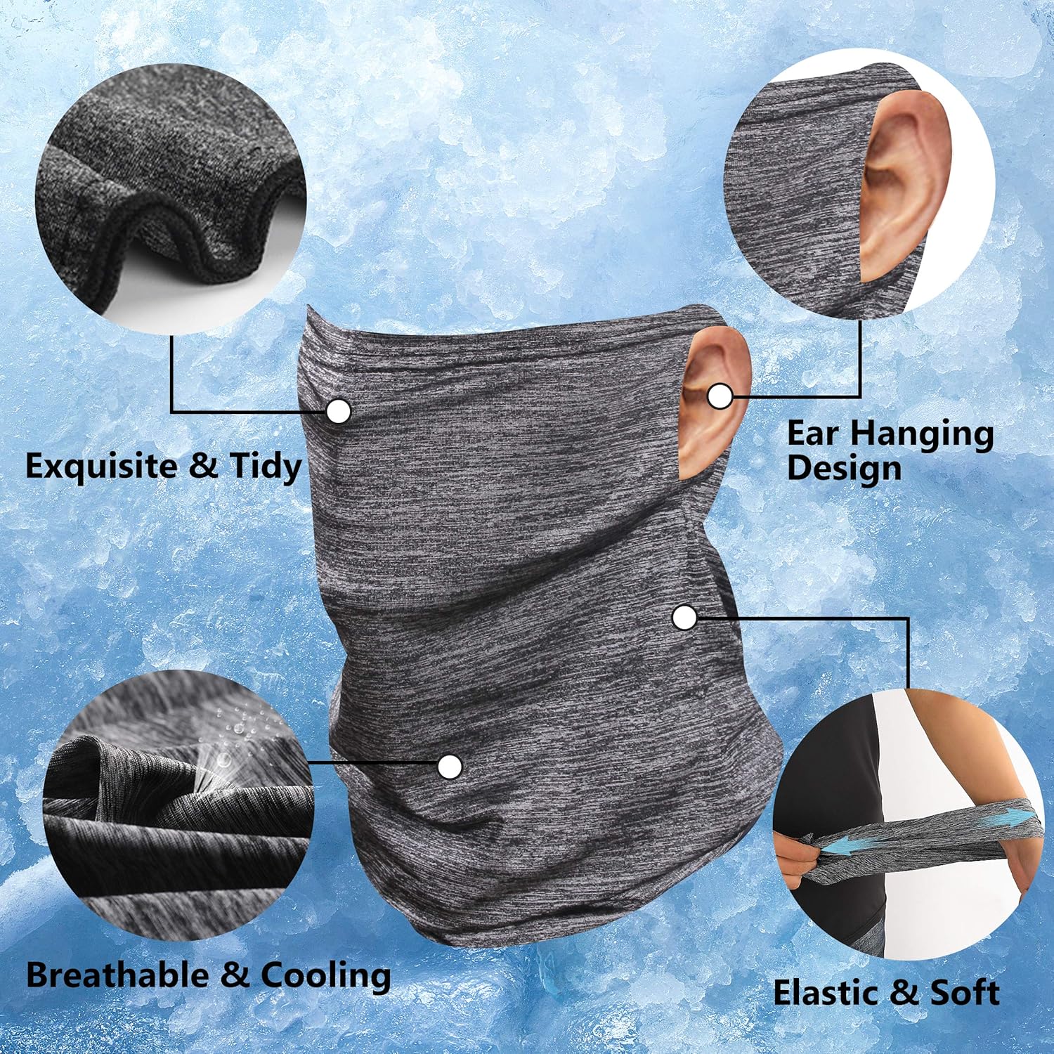 JSPA Ice Silk Cooling Balaclava Neck Gaiter
